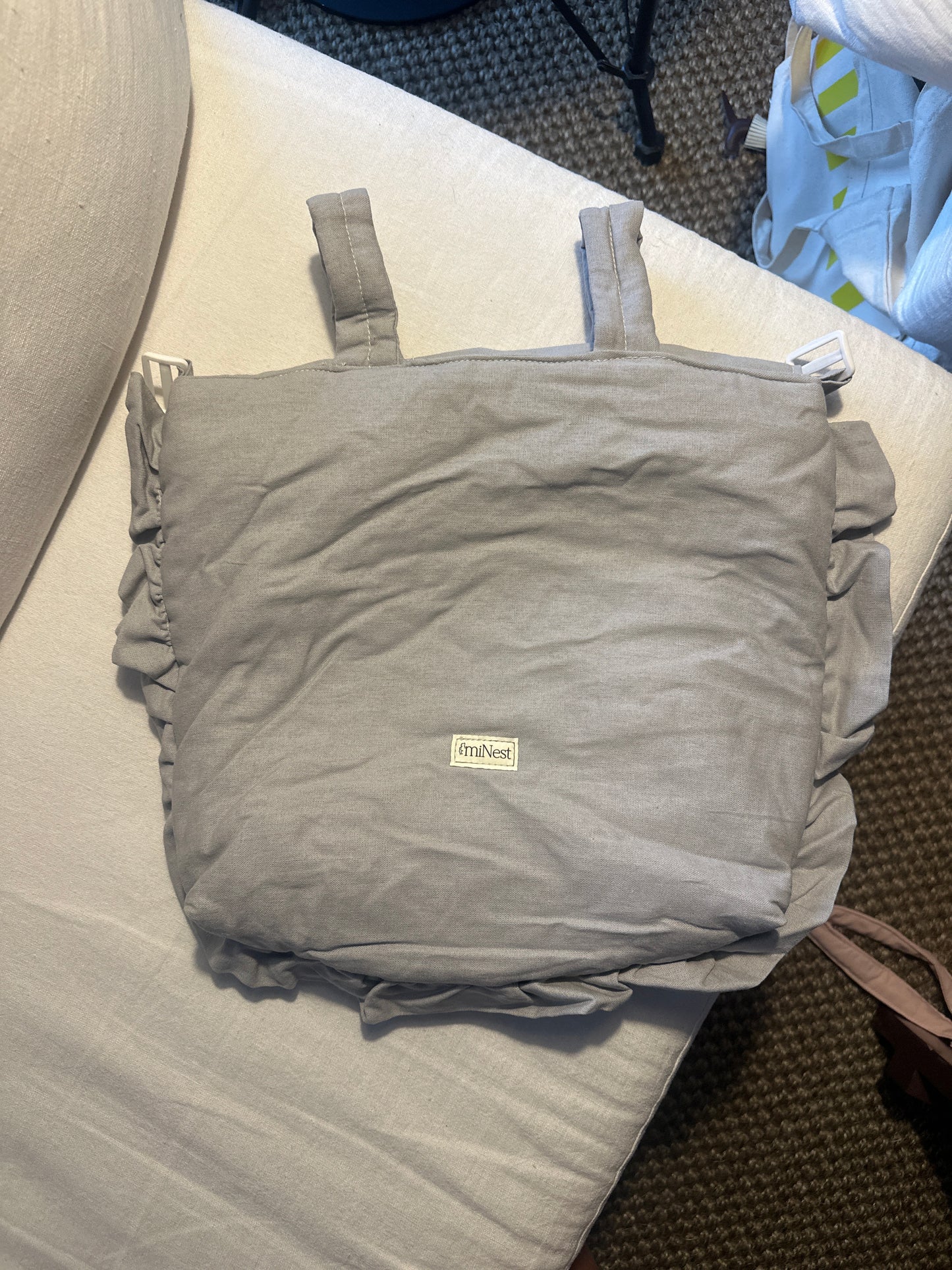 Bolso Volante Lino Gris Garage