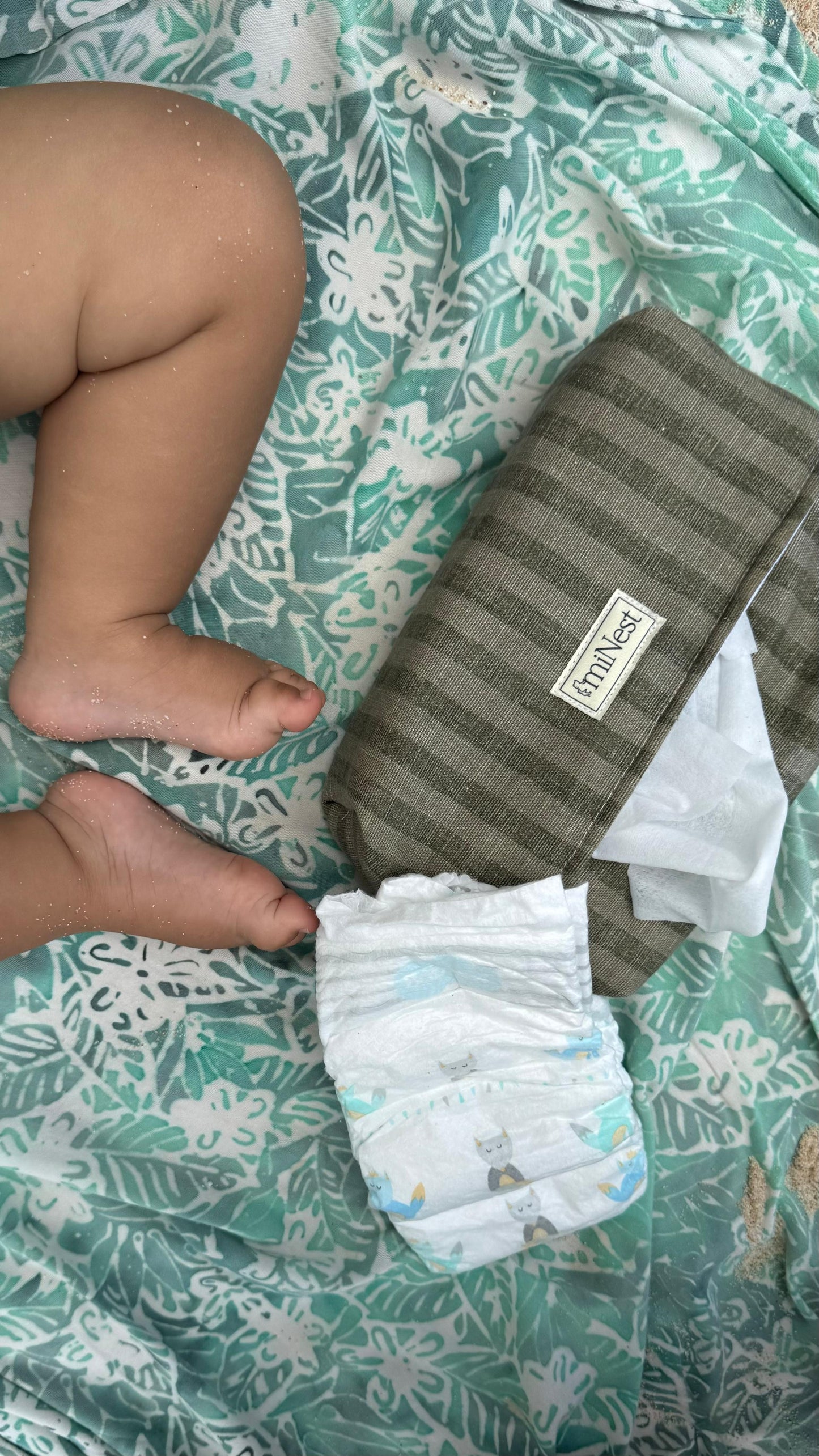 Funda Toallitas Húmedas Verde Musgo