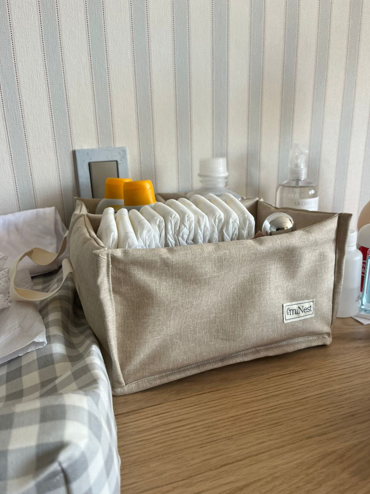 Organizador Mudador Beige Liso