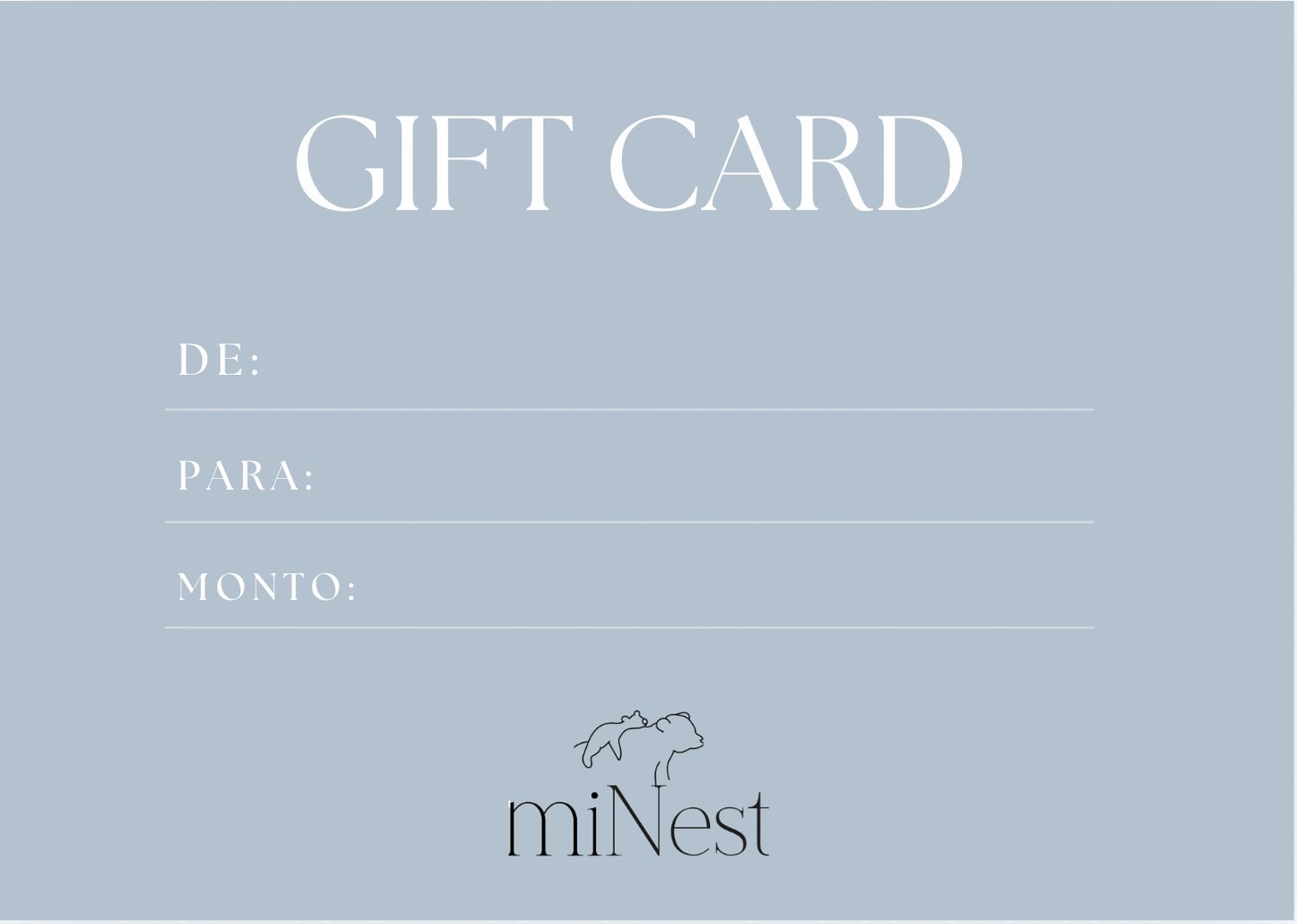 miNest Tarjeta de Regalo