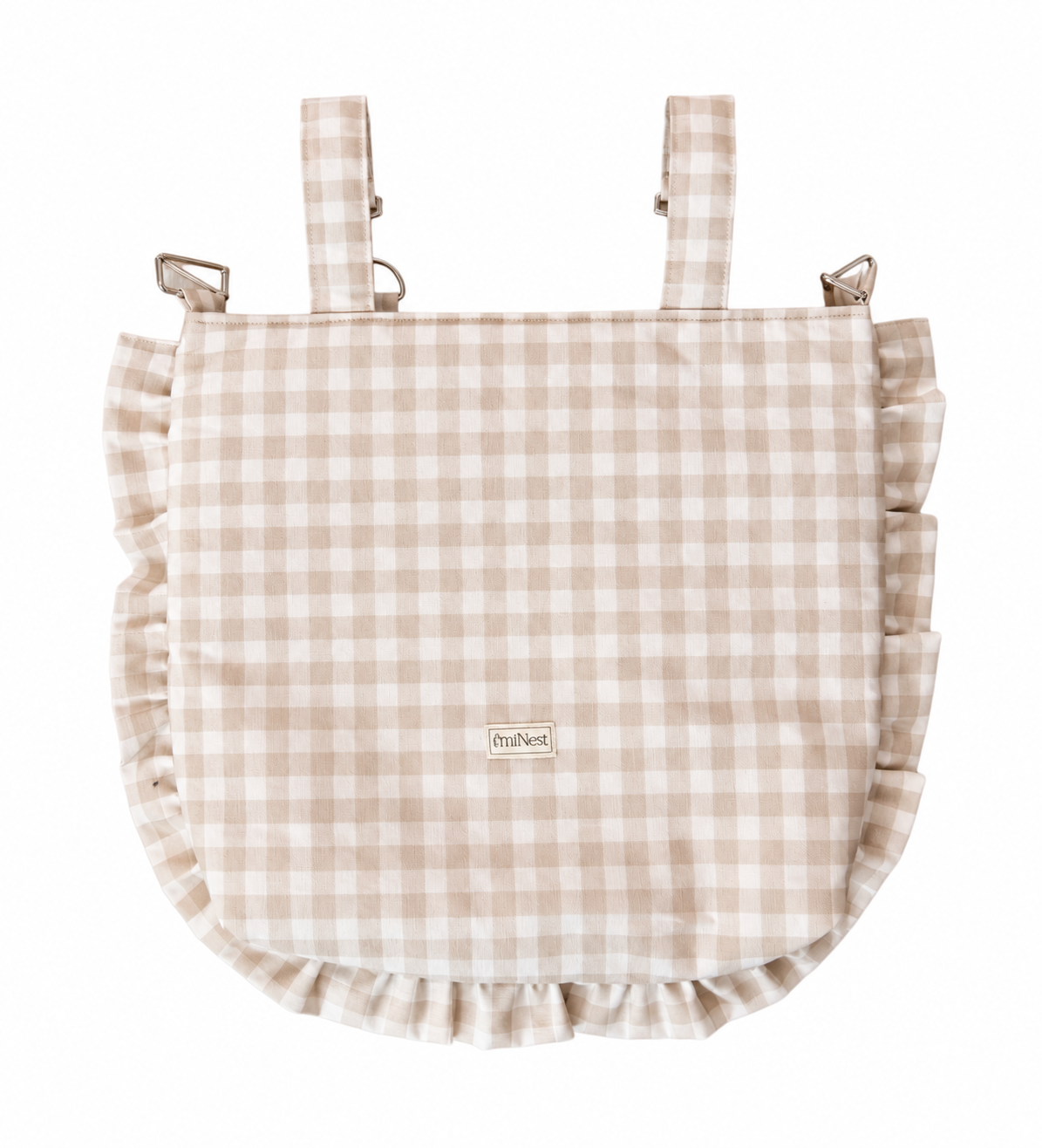 Bolso Volante Vichy Beige