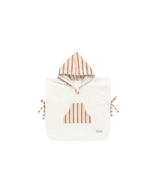 Poncho Toalla Rojo Talla 1-4 años