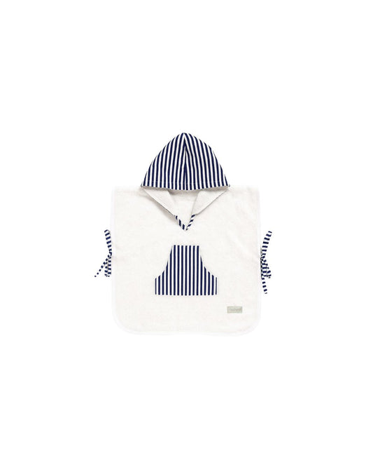 Poncho Toalla Azul Talla 1-4 años