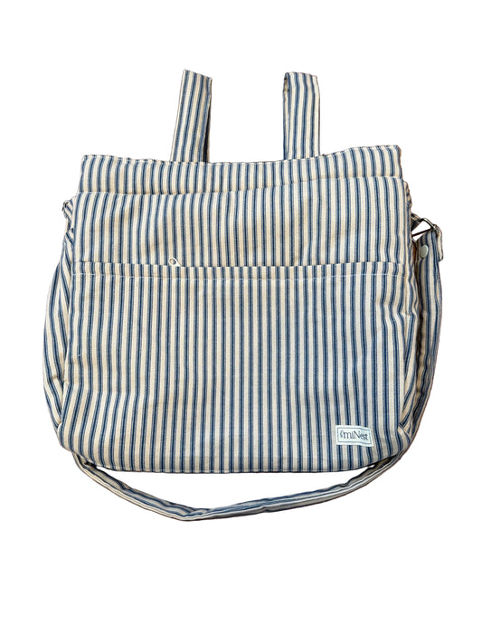 Bolso Clásico rayas azul