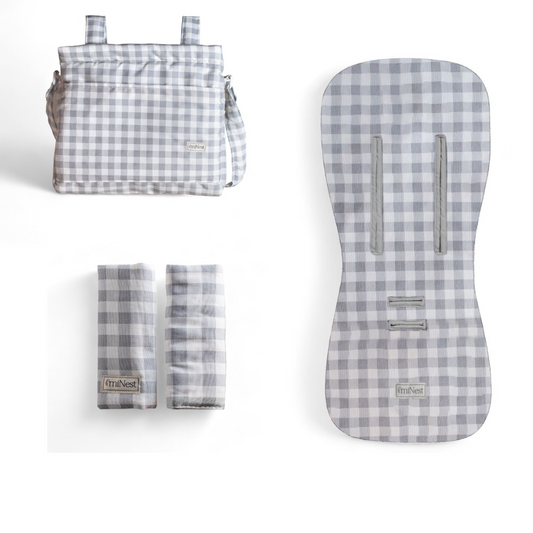 Pack Coche Vichy Gris