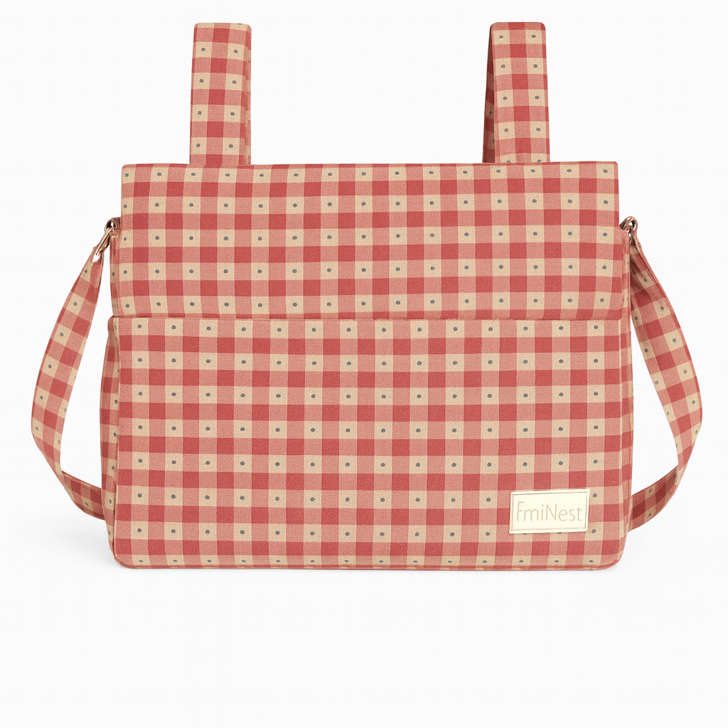 Bolso Clásico Vichy Rojo