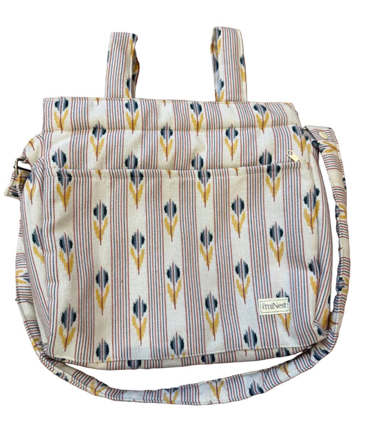 Bolso Clásico Rayas y Flores