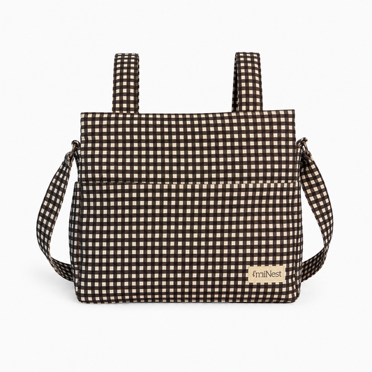 Bolso Clásico Mini Vichy Negro