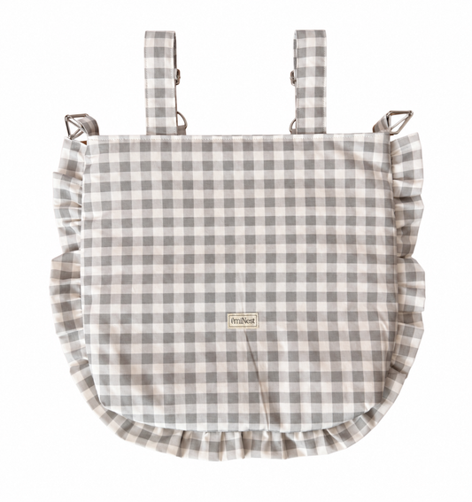 Bolso Volante Vichy Beige Gris