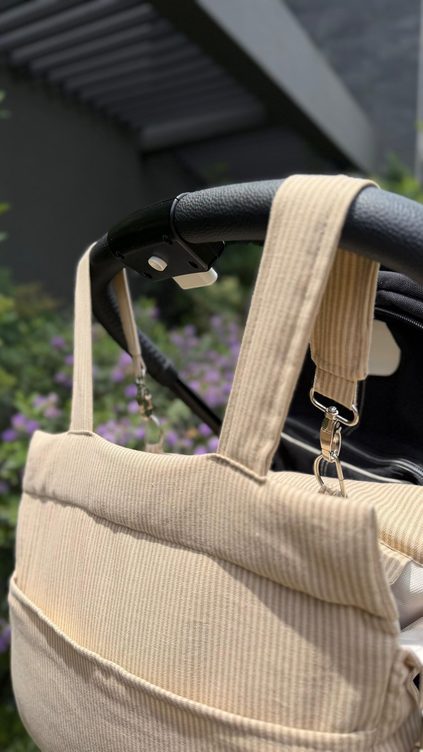 Bolso Clásico Líneas Beige