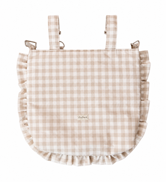 Bolso Volante Vichy Beige