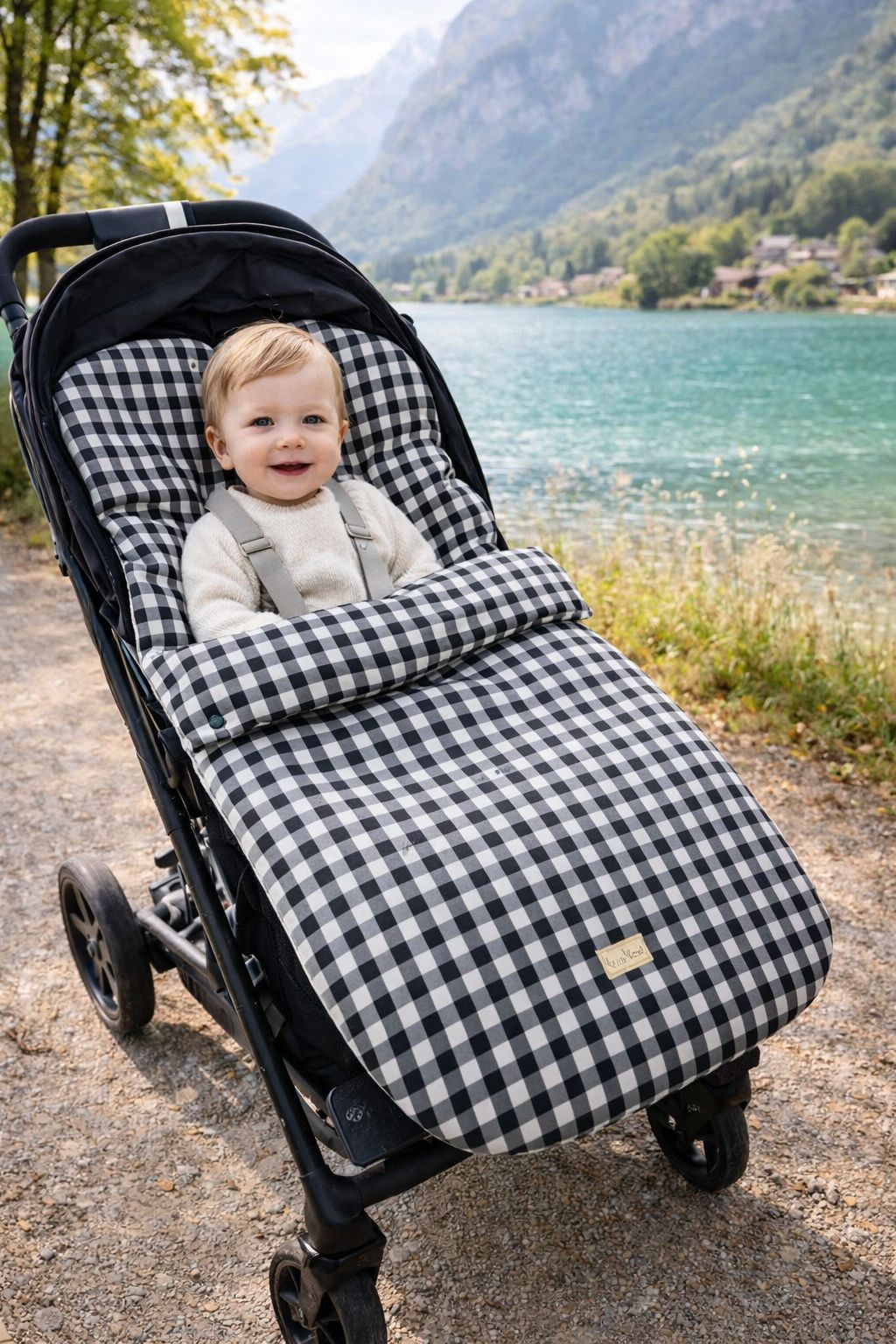 Saco de invierno para silla vichy negro